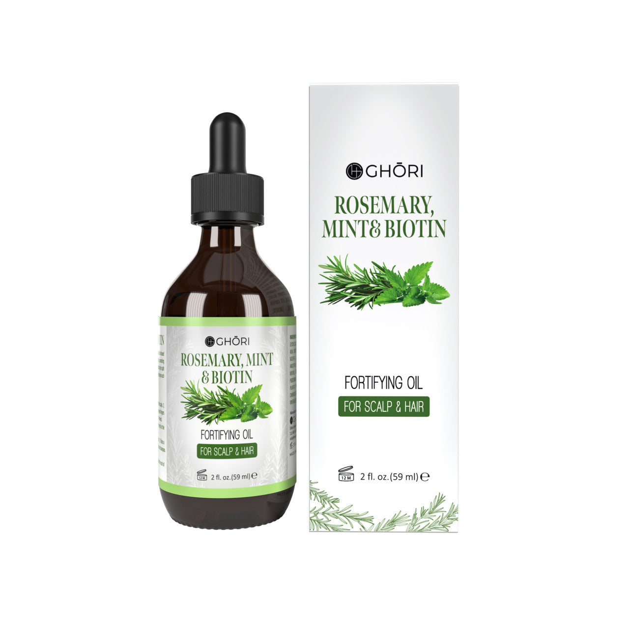 GHORI Rosemary, Mint & Biotin Oil (For Treatment of Dandruff, Hair fall, Itchiness)